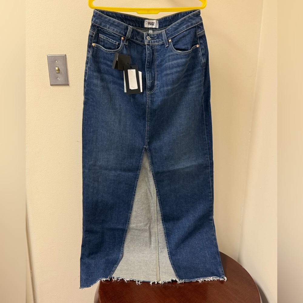 NWT - PAIGE “Angela” Denim Maxi Skirt - classic meets modern chic!